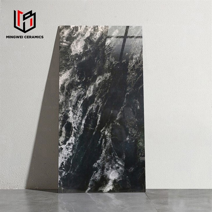 Dark Glazed Polished Gold Ceramic Tiles