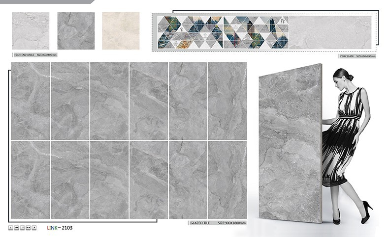 Grey Luxury Glazed Ceramic Tiles
