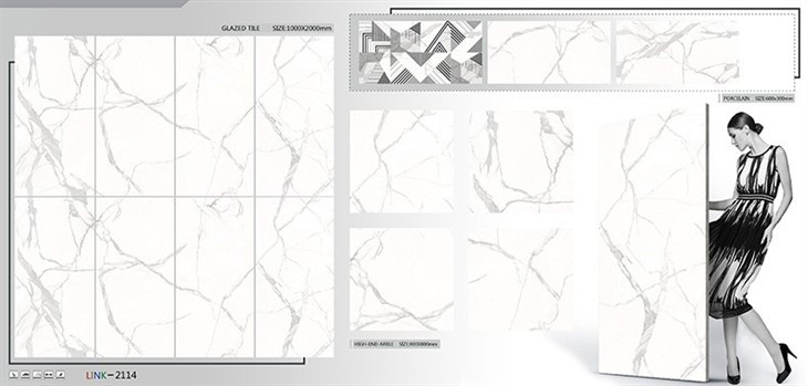 Luxury White Glossy Polished Ceramic Tile Floor And Wall