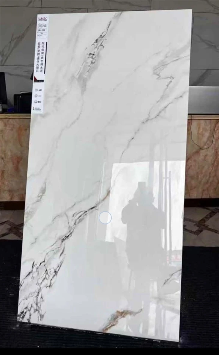 Wavy Vein Marble Glossy Porcelain Tiles