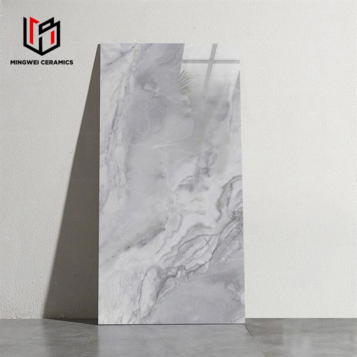 Pure Gray Glossy Ceramic Tile